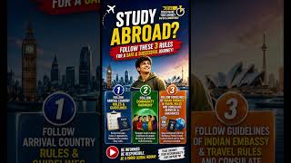 🎓 3 Important Rules Every Indian Student Must Follow While Studying Abroad 🌍 | 30 Sec Guide