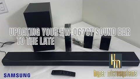 Updating your Sound bar to the latest Firmware update