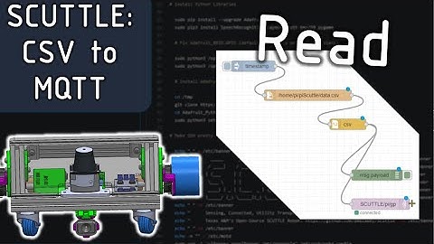 SCUTTLE Robot - nodered read csv to send mqtt