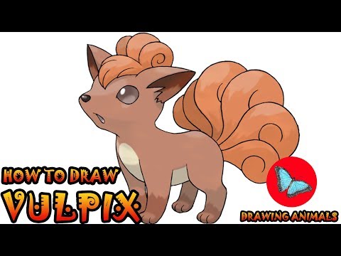 How To Draw  Vulpix From Pokemon | Drawing Animals