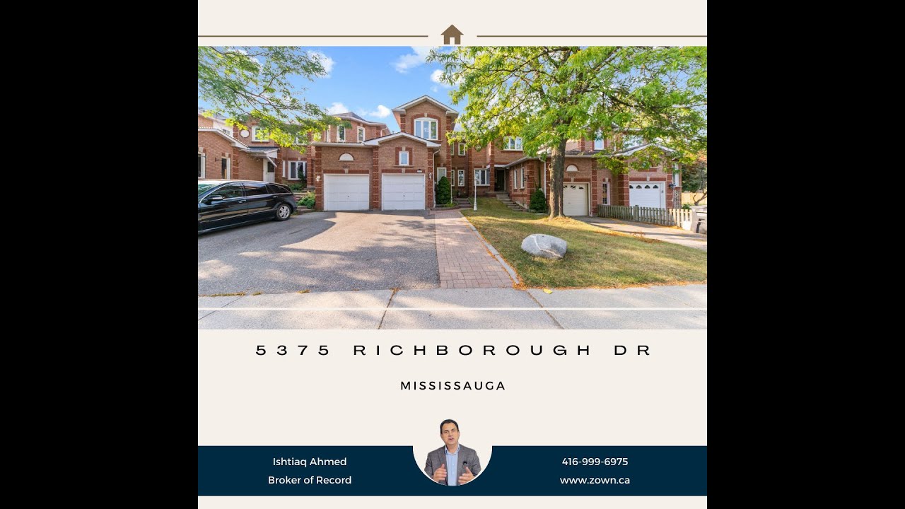 5375 Richborough Dr, Mississauga 3+2 Bed Home For Sale YouTube