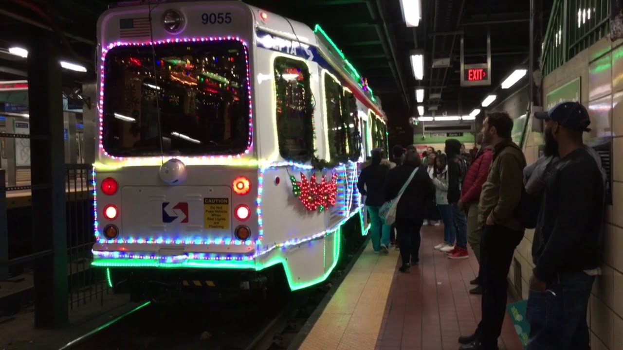Subway Trolley Ride SEPTA Subway-Surface Christmas Trolley at 30th St! - YouTube
