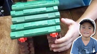 How to build a house using Lincoln logs | Lincoln logs | Wooden old toys