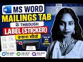MS Word Mailings Tab se Label (Sticker) kaise banaye | Step by Step in Hindi