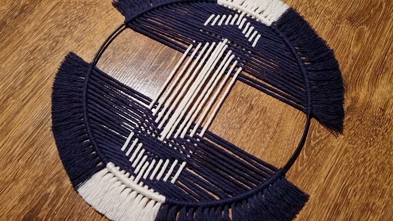 Makrama/ Łapacz snów z geometrycznym wzorem - diy - tutorial