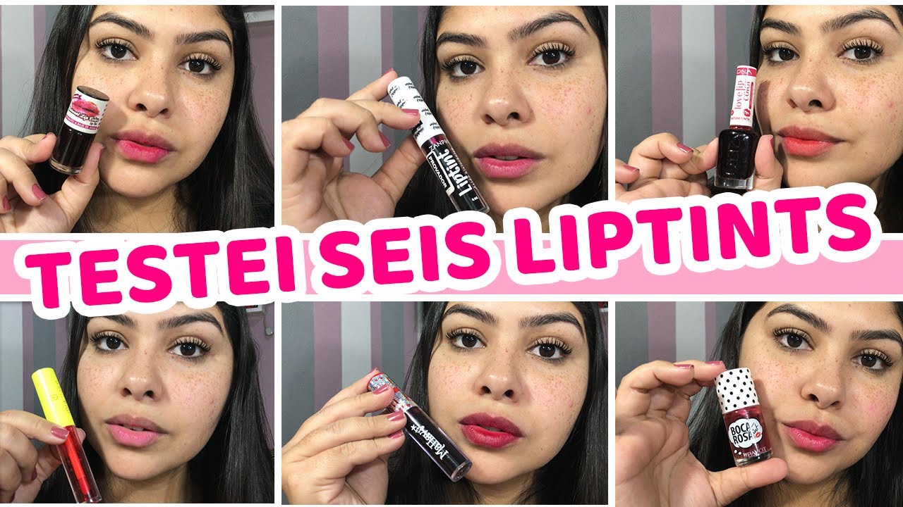 QUAL O MELHOR LIP TINT?TESTEI SEIS MARCAS! ZANPHY, BOCA ROSA, MAHAV