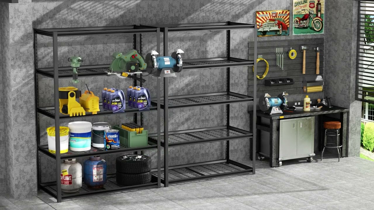 How to install 48 inch five-layer hidden column storage rack?