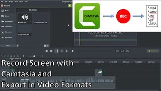 record screen with camtasia and export as video file