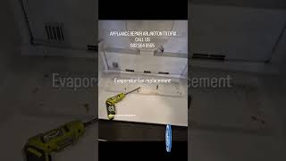 ge refrigerator not cooling bad evaporator fan. appliance repair Arlington tx