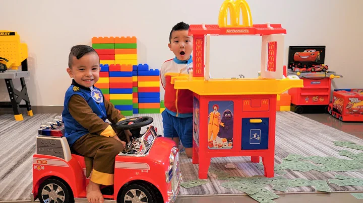 McDonalds Drive Thru Prank Pretend Play With Calvi...