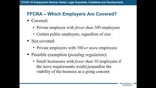 COVID-19 Employment Webinar Series: Legal Guardrails, Guides and Developments