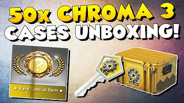 CS:GO - 50x Chroma Case 3 Unboxing!