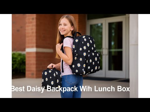🌼 Joyfulife Lightweight Water Resistant Daisy Backpacks | Best Daisy Backpack With Lunch Box 🌼