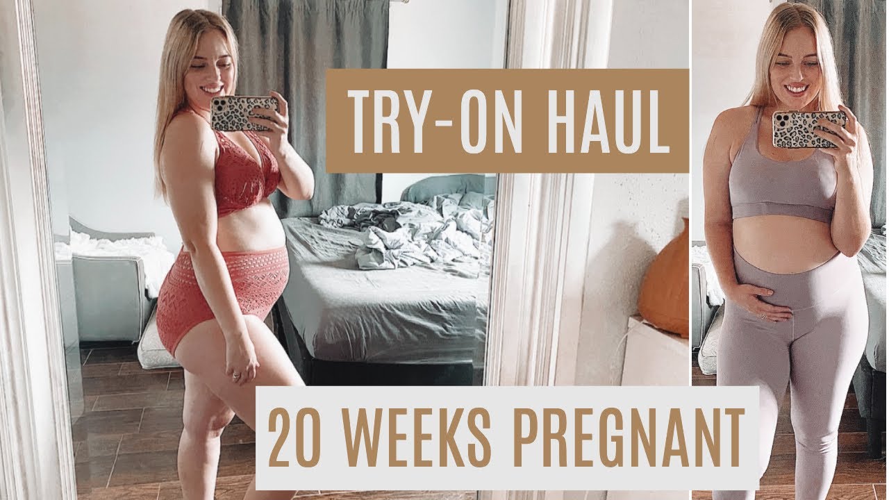 20 Weeks PREGNANT Try On Haul from LUVAMIA - YouTube