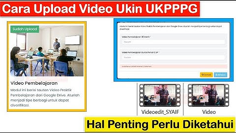 Cara Upload Video UKIN PPG Daljab 2025 Ke Google Drive & Link Ukin UKPPPG Manajemen Uji Kinerja PPG