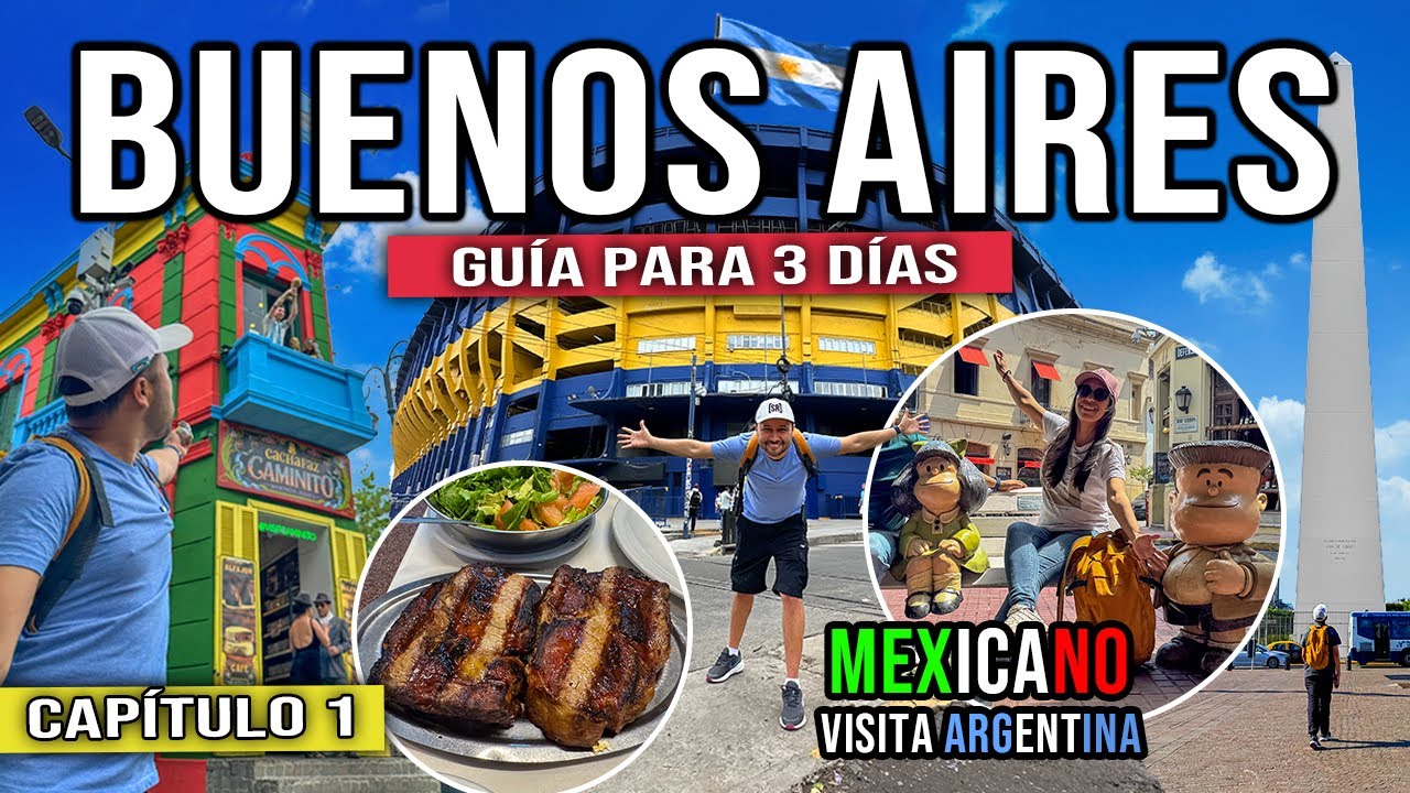 🇦🇷 Qué hacer en BUENOS AIRES en 3 DÍAS ► ZONA CENTRO, MEJORES BARRIOS, sitios para comer, TIPS y más