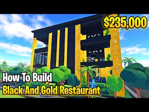 Black And Gold Restaurant Design (Full Tutorial) | Restaurant Tycoon 3