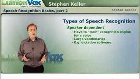 Speech Recognition Basics, Part 2