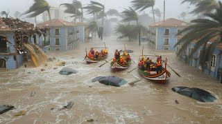 PORTUGAL EMERGENCY: Storm Kristin Slams Nazaré With Tsunami-Scale Waves and Record Floods