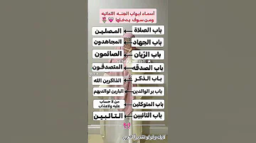أسماء ابواب الجنه الثمانيه و من سوف يدخلها شروحات نصائح للبنات قران كريم نصائح يومية قرآن 