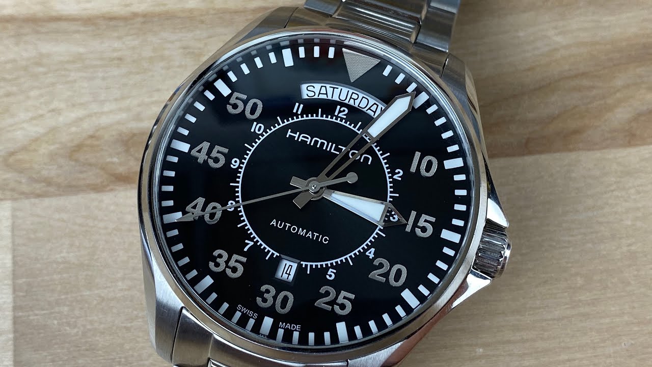 Hamilton Pilot Day Date Automatic - YouTube