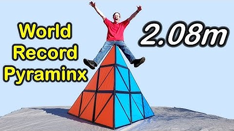 REAL Giant Pyraminx Puzzle  ► Demo & Solve  ► World Record  ►  2.08m / 6 feet 10