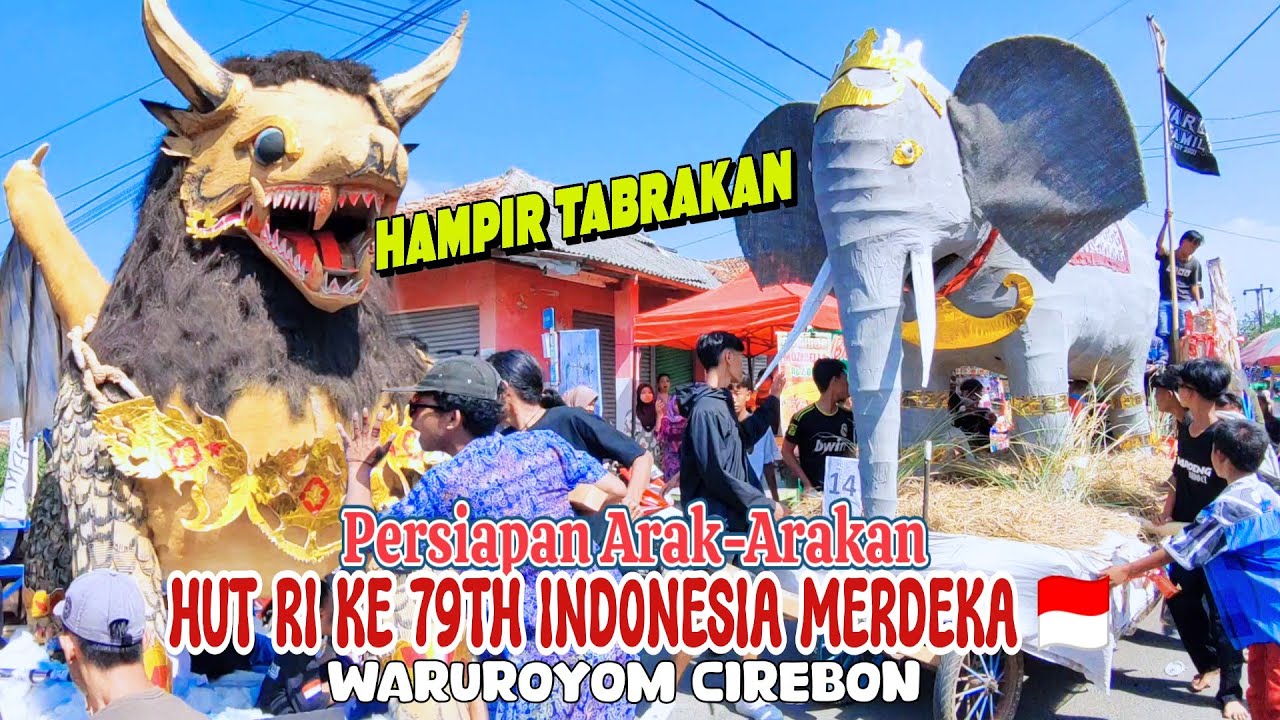 Persiapan Arak-Arakan Waruroyom Ogoh-Ogoh Hampir Tabrakan | Karnaval HUT RI KE 79TH
