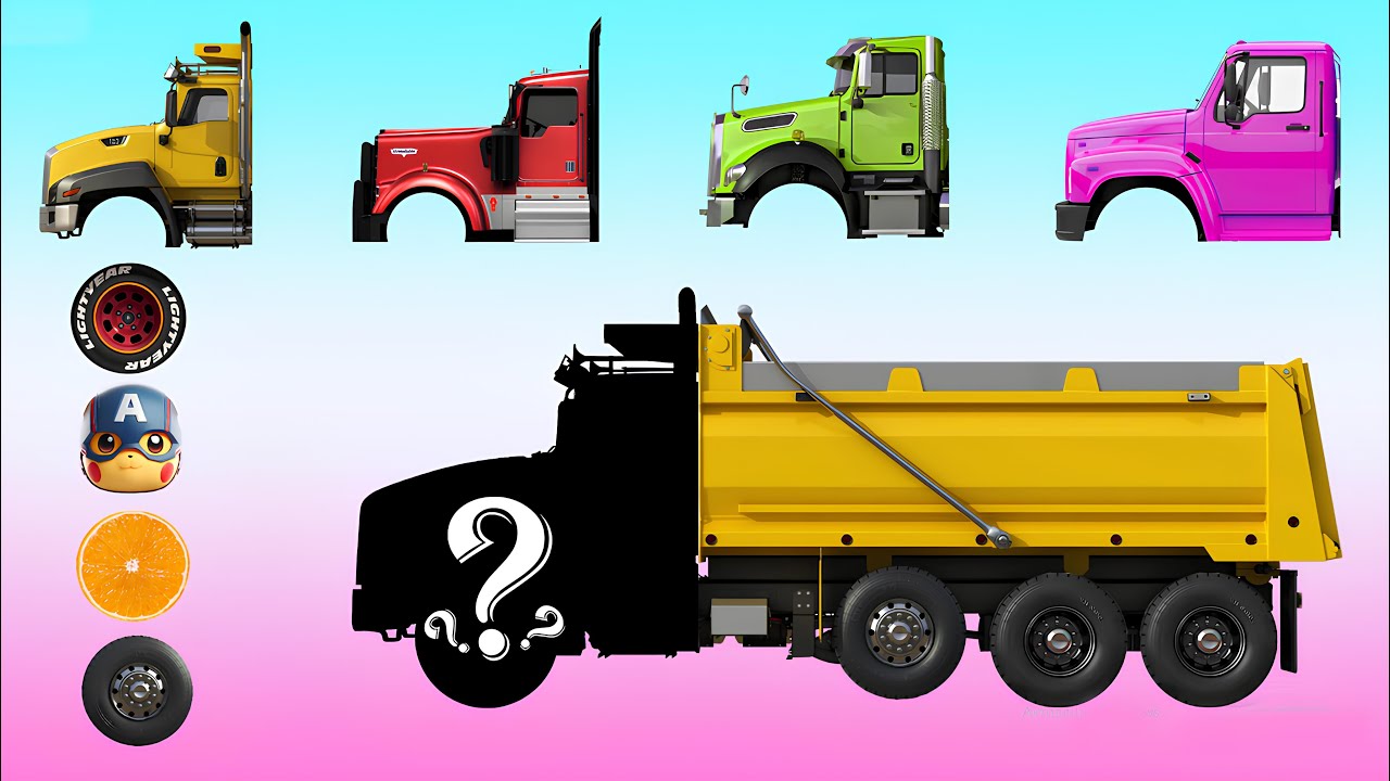 CORRECTLY GUESS THE HEAD AND WHEELS OF THE TRUCK