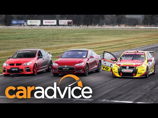 Tesla vs v8 supercar deals
