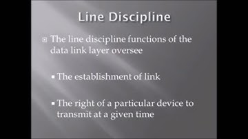 What is Line discipline in data link layer?
