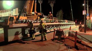 Expo Phase 2 -- Centinela Avenue Bridge - Falsework Installation