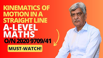 A-Level Maths - KINEMATICS OF MOTION IN A STRAIGHT LINE 9709/41 O/N 2020 Q#4 Solution | (Part 4)