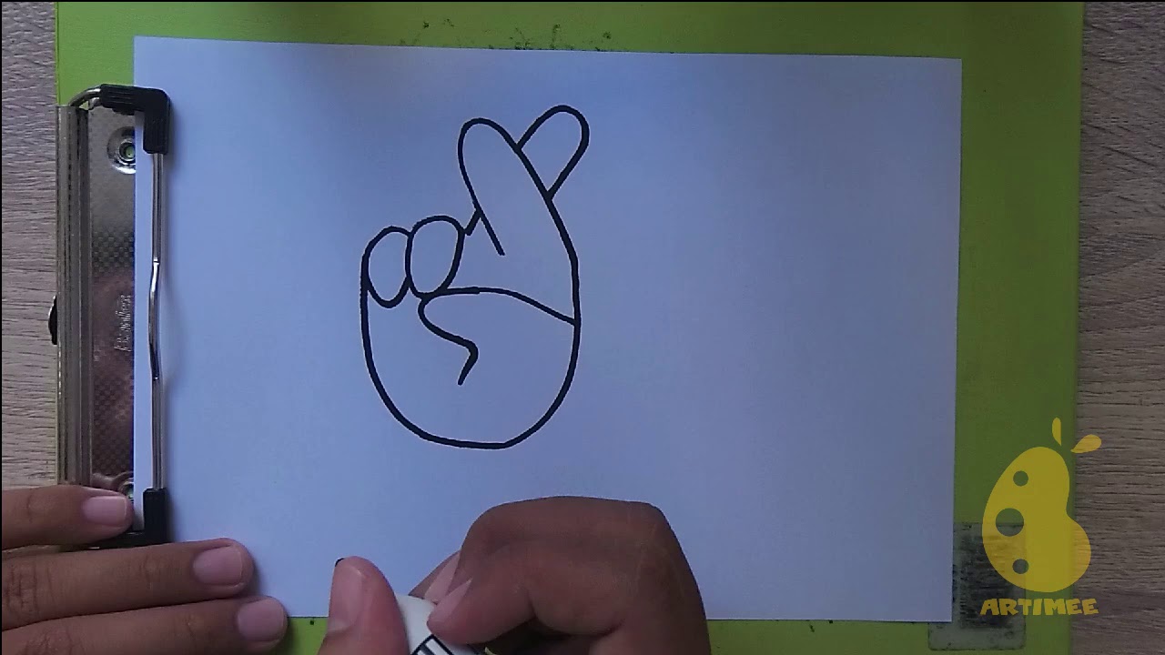 How To Draw Finger Crossed Emoji Youtube