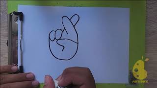 How to Draw Finger Crossed Emoji