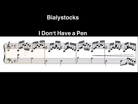 【耳コピ】Bialystocks   I Don't  have a Pen