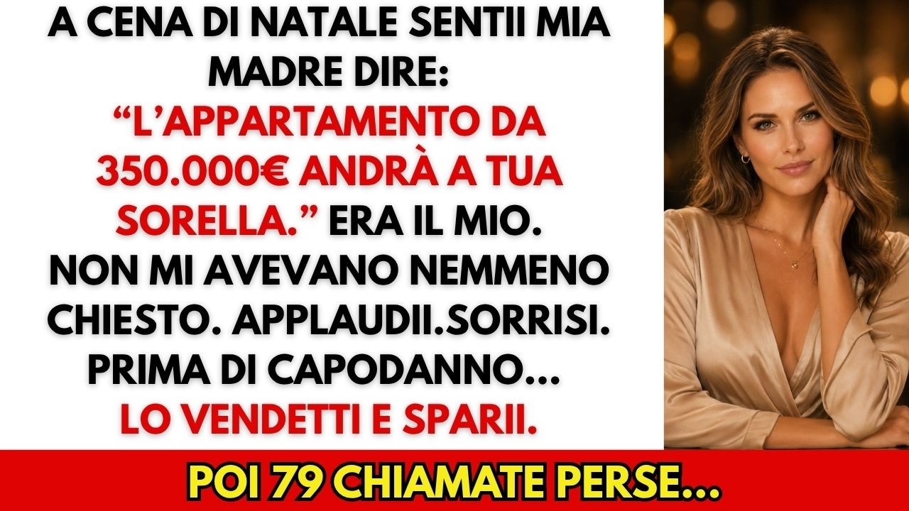 Avevo lo strofinaccio in mano quando ho sentito mia madre dire a mia sorella che poteva prendersi il mio appartamento. Nessuno mi aveva chiesto niente. L'avevo pagato io, con dieci anni di...