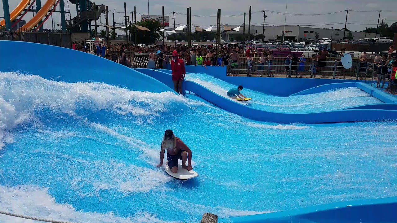 Flow Rider Curil Jack FlowRider Retro Curl at Six Flags Hurricane Harbor Waterpark DFW ...