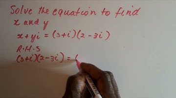 Solving equations to find x and y (complex numbers) 1