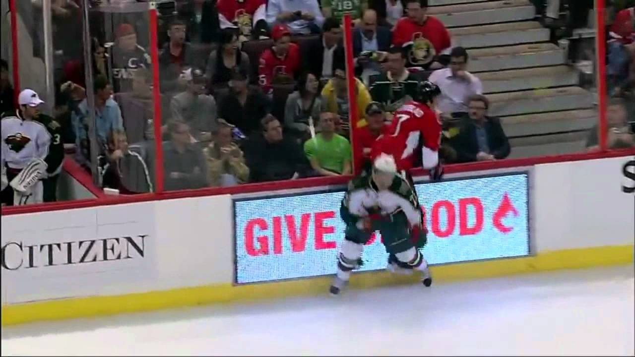 Cal Clutterbuck hits David Rundblad [HD] - YouTube