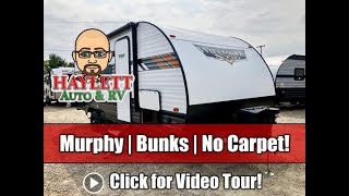 UPDATED 2020 Wildwood 19DBXL Murphy Bed Bunkhouse Camp Kitchen No Carpet Starter Travel Trailer