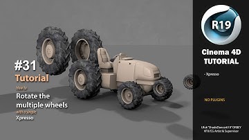 Cinema 4D Tutorial - Rotate Multiple Wheels in Xpresso