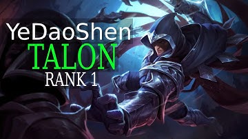 YeDaoShen Talon vs Sylas Jungle ✅ Rank 1 Talon Cn