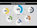 Infographics group of circle charts in excel