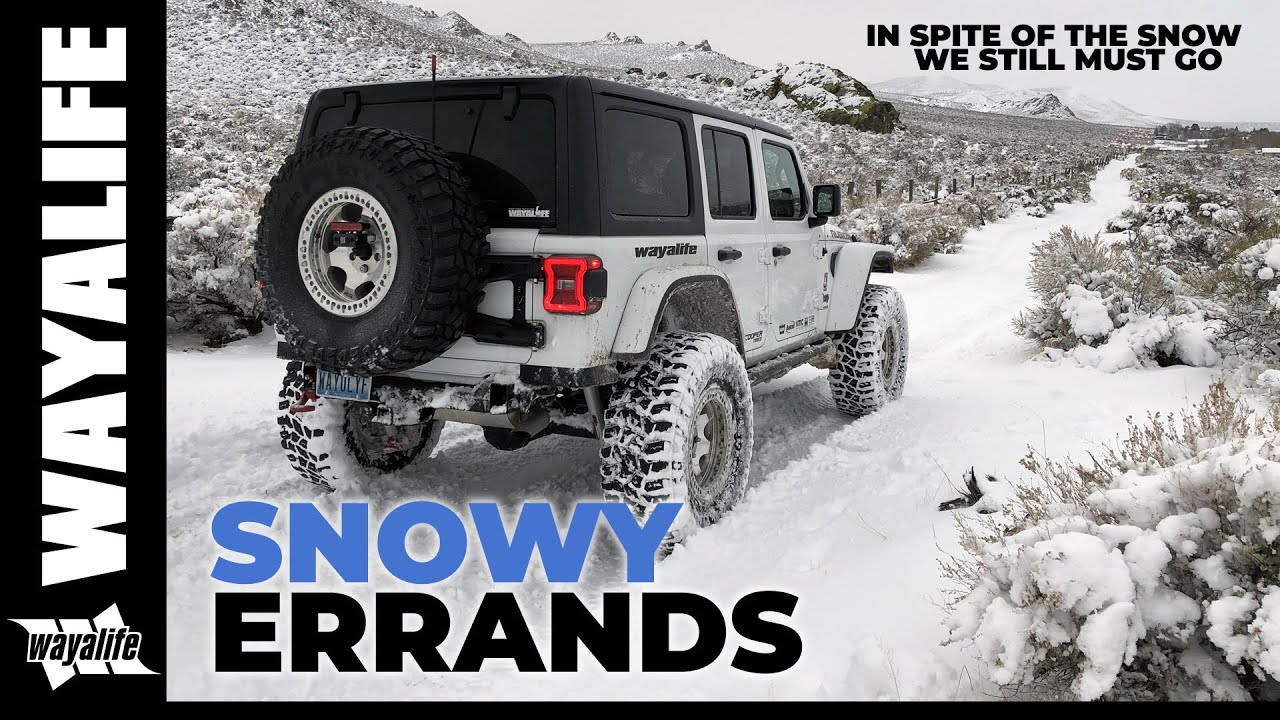 Snow Wheeling Around Town and off road in our Jeep JL Wrangler Rubicon to  do some Errands - YouTube