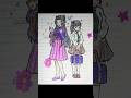 Draw Kanae Kocho and Kanao Tsuyuri Demon slayer #demonslayer #drawing #art #shorts