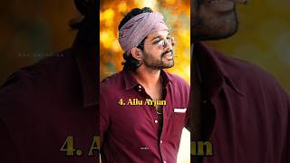 Top 10 most popular indian actors #popularactors #indianactor #alluarjun #actor #shorts #top10
