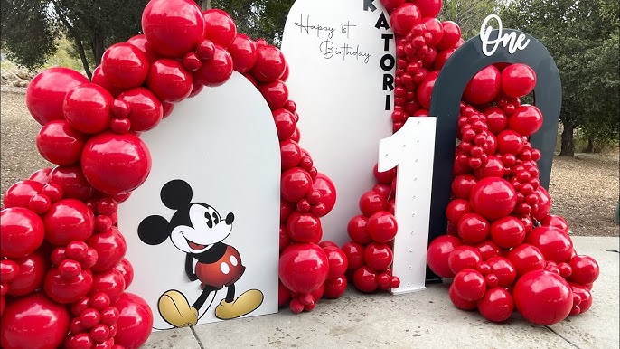 Mickey mouse birthday theme decor ideas at home part 1  #mickeymousebirthdaytheme 