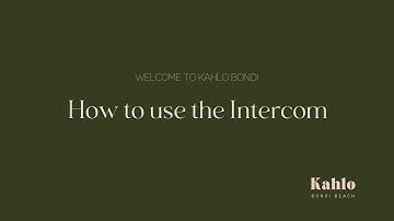 How to use the Intercom