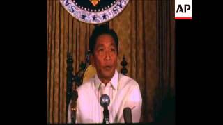 SYND 12-11-71 PRESIDENT MARCOS HOLDS PRESS CONFERENCE