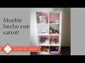 DIY organizer  cardboard -  Mueble - Estanteria hecha con carton - manualidades para casa